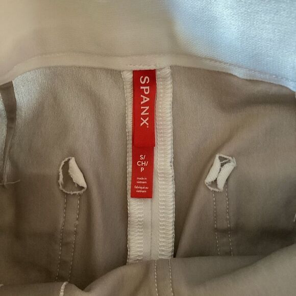 SPANX On The Go Wide Leg Pants Sz S White Stretch - Picture 3 of 8